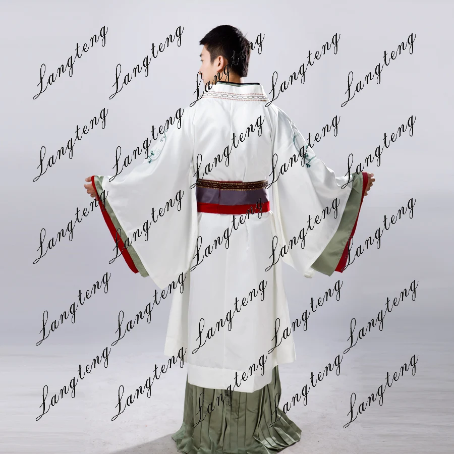 Новинка года древней китайской Костюмы костюм сладости мужской вышитые Hanfu