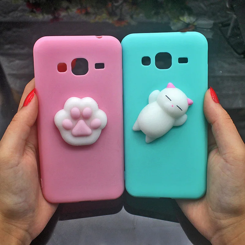 For Samsung Galaxy J3 2016 Squishy 3d Cat Case For Galaxy J3 2015 Ultra-thin Silicon TPU Soft Candy Color Back Cover phone case (4)