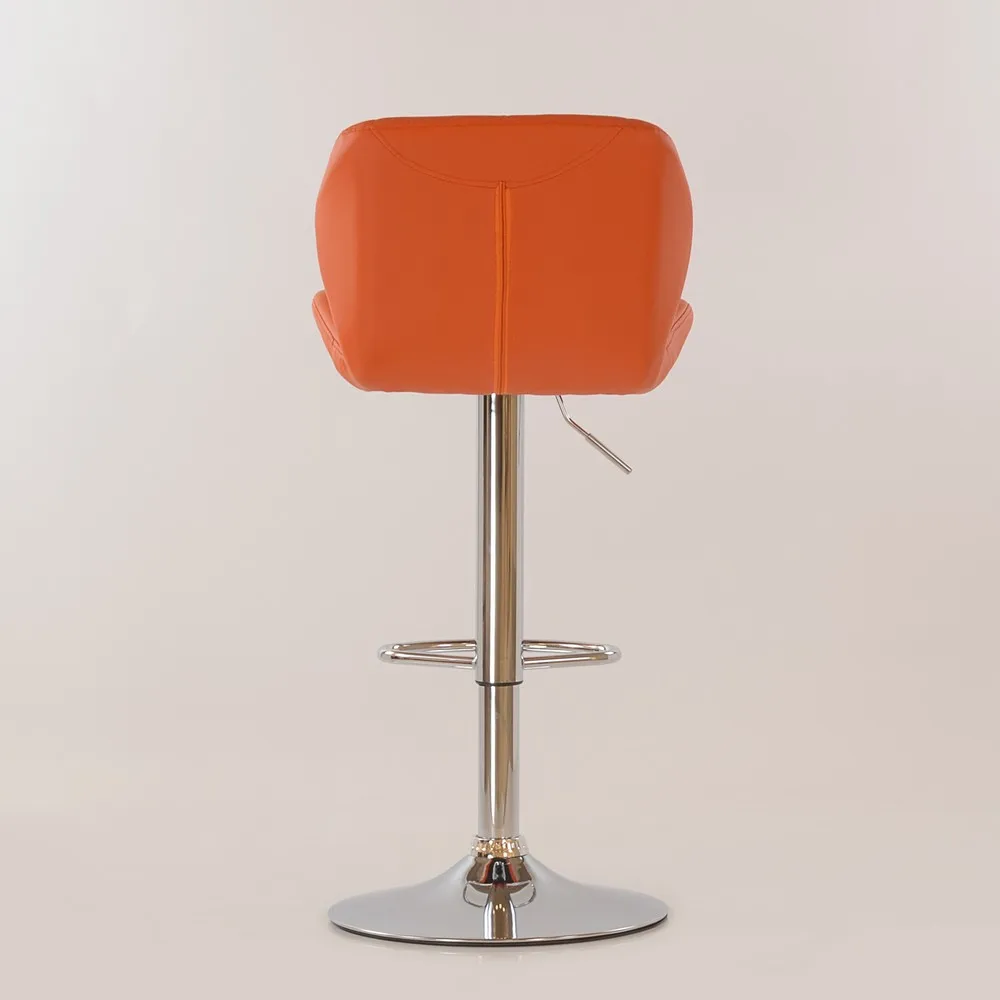 95340 Barneo N-85 эко-кожа кухонный барный стул с мягким сиденьем на газ-лифте стул оранжевый мебель для кухни кресло для нейл бара высокий стул для барной стойки мебель Казахстан по России