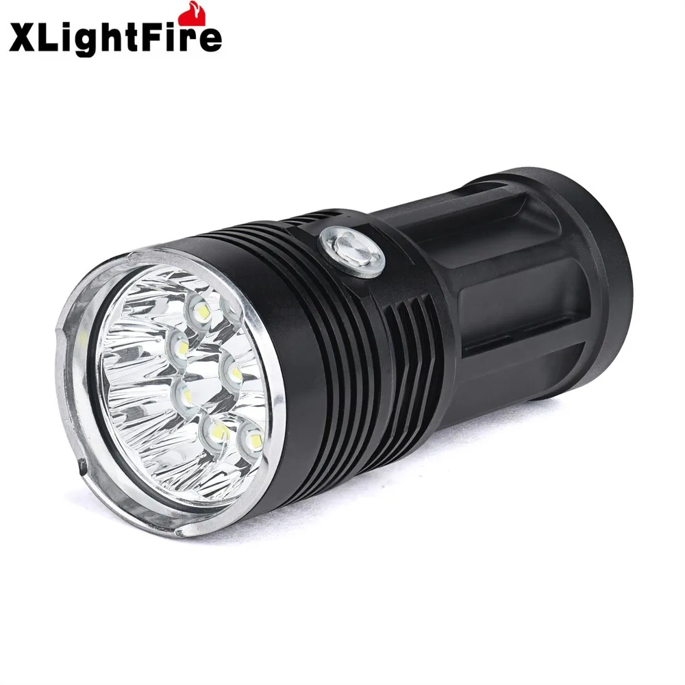 XLight 25000LM 10 x CREE XM-L T6 светодиодный Охота фонарик 4x18650 лампы факел фонарями 18650 Перезаряжаемые Батарея супер bright2018