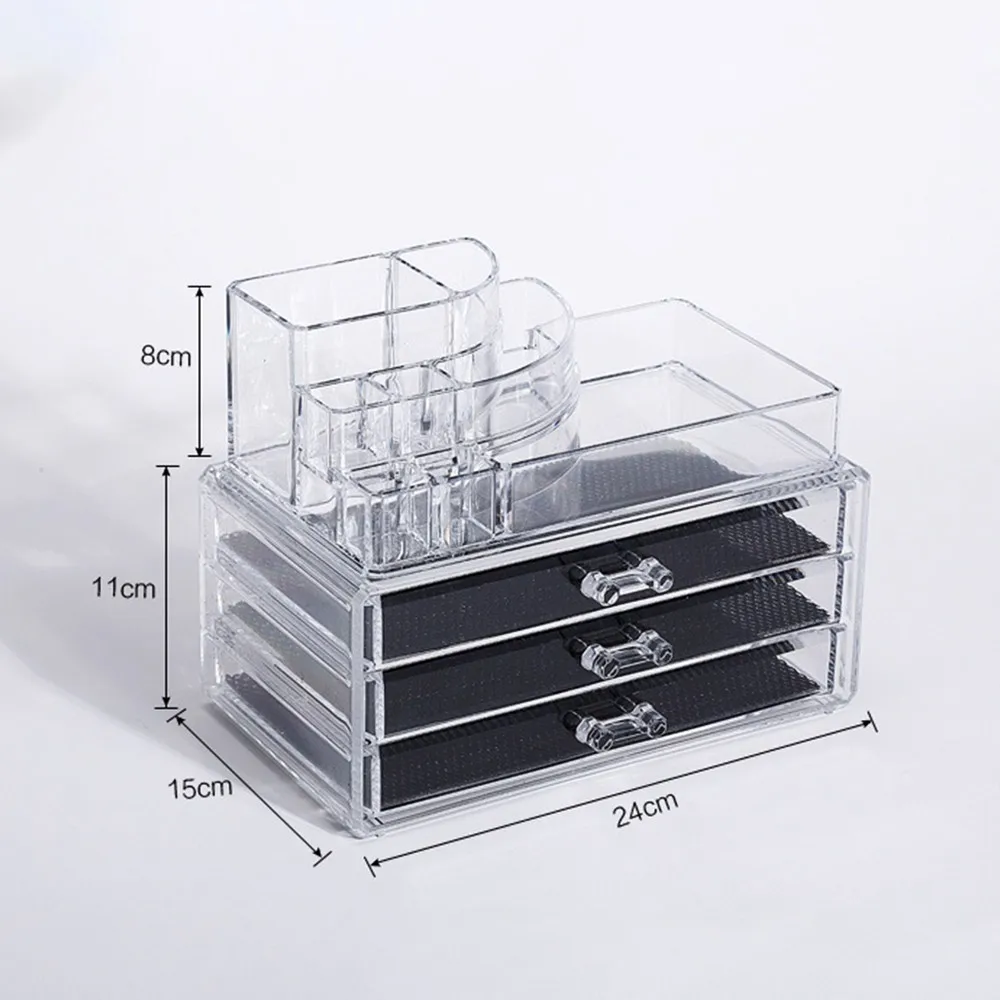 

AC0400011 Multi-layer large capacity drawer type cosmetic box transparent cosmetic storage box desk accessories