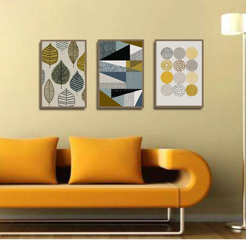 Unframed Wall Art Canvas Painting Nordic Style Geometry Picture Oil on Abstract for Home Room Decor | Дом и сад