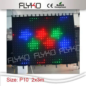 

New design Disco Light P10 flexible soft led video curtain cloth