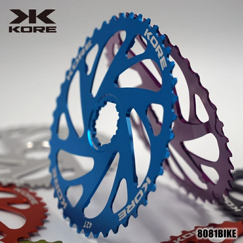 

KORE Bike MTB Mega Range Sprocket heat treated Chainring Chain guard 40/42T for 10 Speed bicycle cassettes: XTR XT cdg wheel