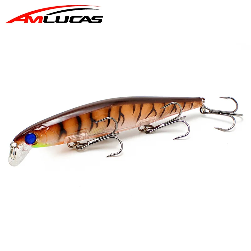 Amlucas New Quality Fishing Lures 11cm 14.1g Laser Artificial Bait Crankbait Wobblers Minnow Fish with 3 Fishing Hooks WW1050 Amlucas New Quality Fishing Lures 11cm 14.1g Laser Artificial Bait Crankbait Wobblers Minnow Fish with 3 Fishing Hooks WW1050