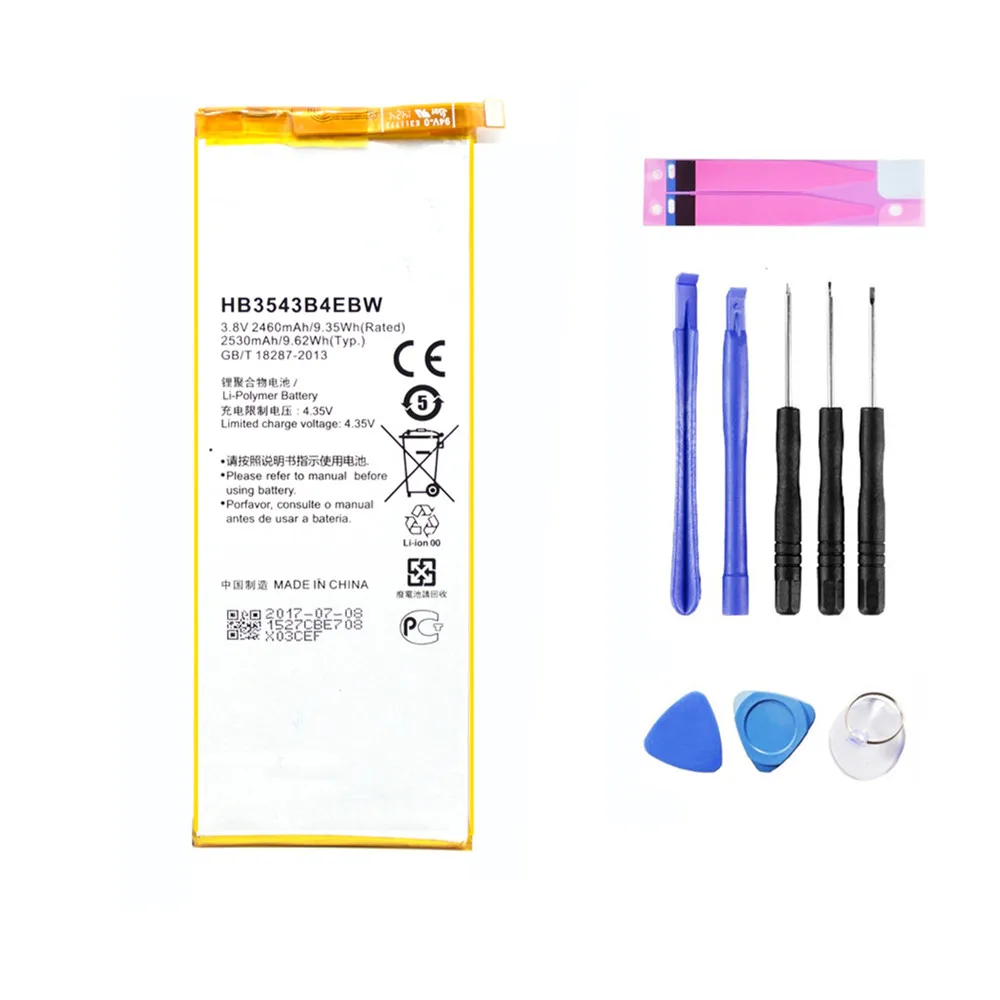 Сменный аккумулятор HB3543B4EBW для Huawei Ascend P7 OEM Встроенные батареи L09 L00 L10 L05 L11 2350 мАч 3 8