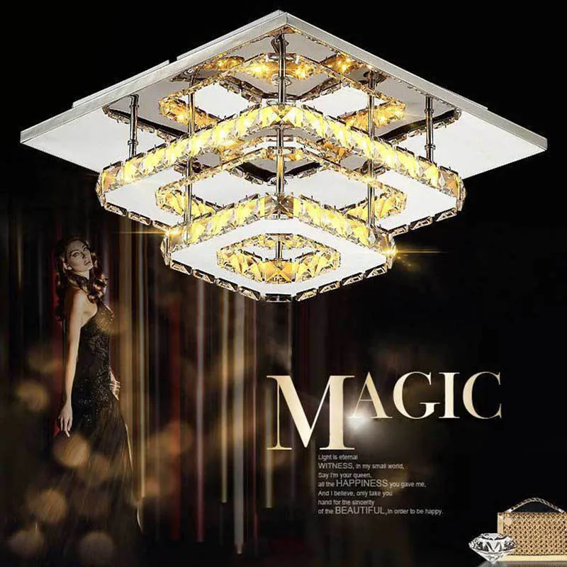 

LAIMAIK Modern Crystal LED Ceiling lights Fixture For Indoor Lamp lamparas de techo Surface Mounting Ceiling Lamp For Bedroom