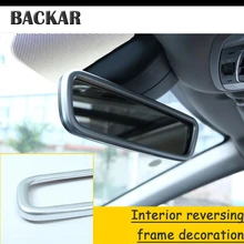 Backar покрытие из АБС-пластика для стильного интерьера в автомобиле, Зеркало заднего вида Декоративные наклейки для BMW F30 F34 F35 3 серии 320i 316i аксессуары