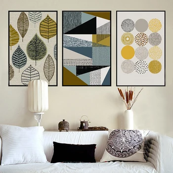 

Abstract Geometric Decorative Modular Picture Wall Art Canvas Painting Poster for Living Room No Framed