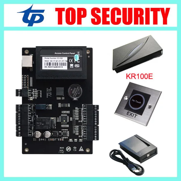 ZK C3-100 one door access control board access control panel access controller TCP/IP weigand card reader door control system 100 000 log events capacity double door access control panel security card access office branches access controller c3 200