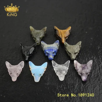 

2pcs 30x35mm Small Carved Wolf Head with Holes Charms Jewelry,Random Sale Handmade Wolf Animal Carving Wolf Head Pendant Supply
