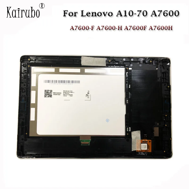 Тачскрин 10 1 дюйма с ЖК-дисплеем тачскрин дигитайзером рамкой для Lenovo A7600