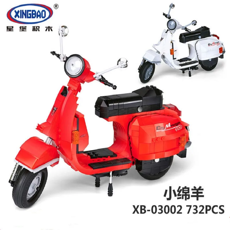 

Xingbao small sheep motorcycle building blocks small car particles bricks toys for children gifts XB03002