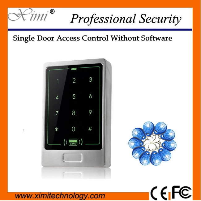 

Single door access control IP65 Waterproof 13.56mhz MF card reader mart door lock standalone access control system