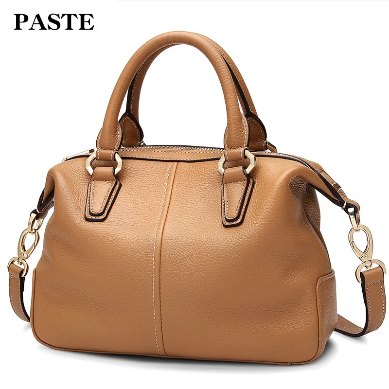 

100% Genuine Leather Tote Shoulder Handbags Luxury Designer Women Messenger Bags 2018 Top-handle Crossbody Bags For Ladies PT31