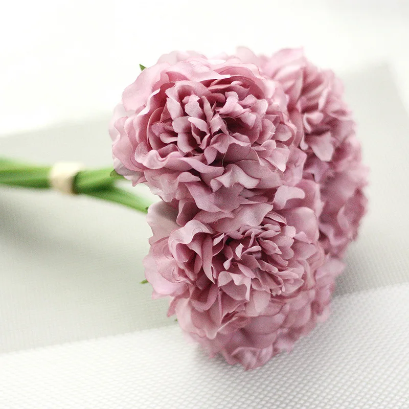 5 головок Свадебный букет Искусственный Пион Гортензия цветок домашняя Свадебная вечеринка день рождения год День Святого Валентина декор с цветами