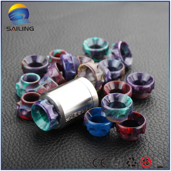

Sailing epoxy resin drip tips top cap wide bore for Kennedy 24 Comp lyfe BATTLE CAP atomizer chuff wide bore 10 piece