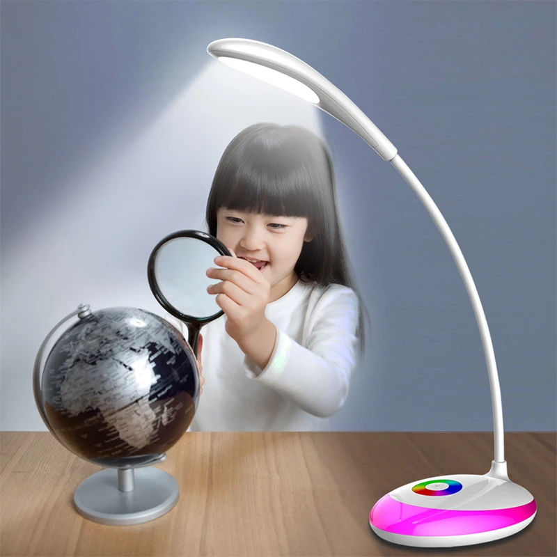 

7 Colors Led table lamp Eye protection Environmental protection Room light Children bedroom study Table Lamp for Kid Painting