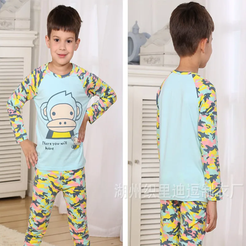 children long johns Underwears boys character round collar comfortable