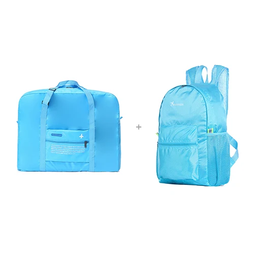 Водонепроницаемые складные дорожные сумки, сумка для одежды, портативная мужская сумка для ноутбука, вместительная сумка для багажа, чемодана, органайзер, аксессуары - Цвет: 2Pcs Blue