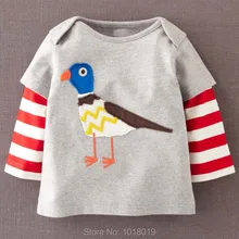2018 nova Marca de Qualidade 100% Algodão Do Bebê Dos Meninos t-shirt Das Crianças camisa Dos Miúdos t Meninos Roupa Interior Do Bebê roupas de Manga Longa Bebe roupas