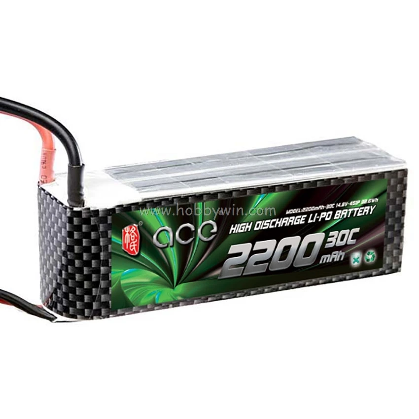 ACE 14.8V/4S 2200mAh 30C /66A LiPo battery Charge Voltage 16.8V Burst