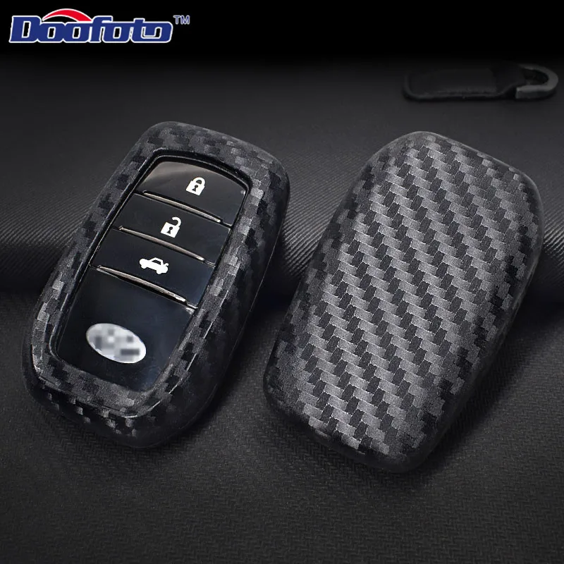 

Doofoto Car Key Shells For Toyota Electric Plating Camry Prado Crown Cruiser Car Styling Decoration Accessories Key Covers 2019