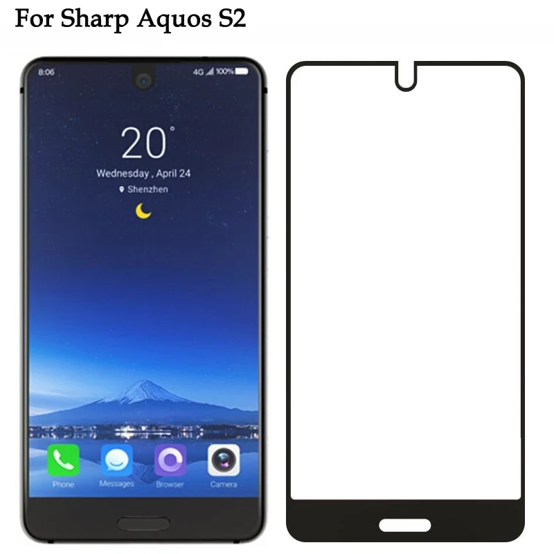 

JGKK For Sharp Aquos S2 3D Soft Edge Full Screen Protector Tempered Glass For Sharp Aquos S2 3D Full Coverage Protective Film