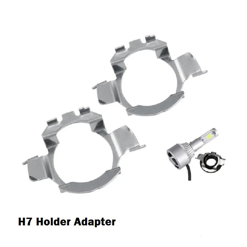 VICMAX H7 LED Headlight Conversion Kit Bulb Lamp Holder Adapter Metal