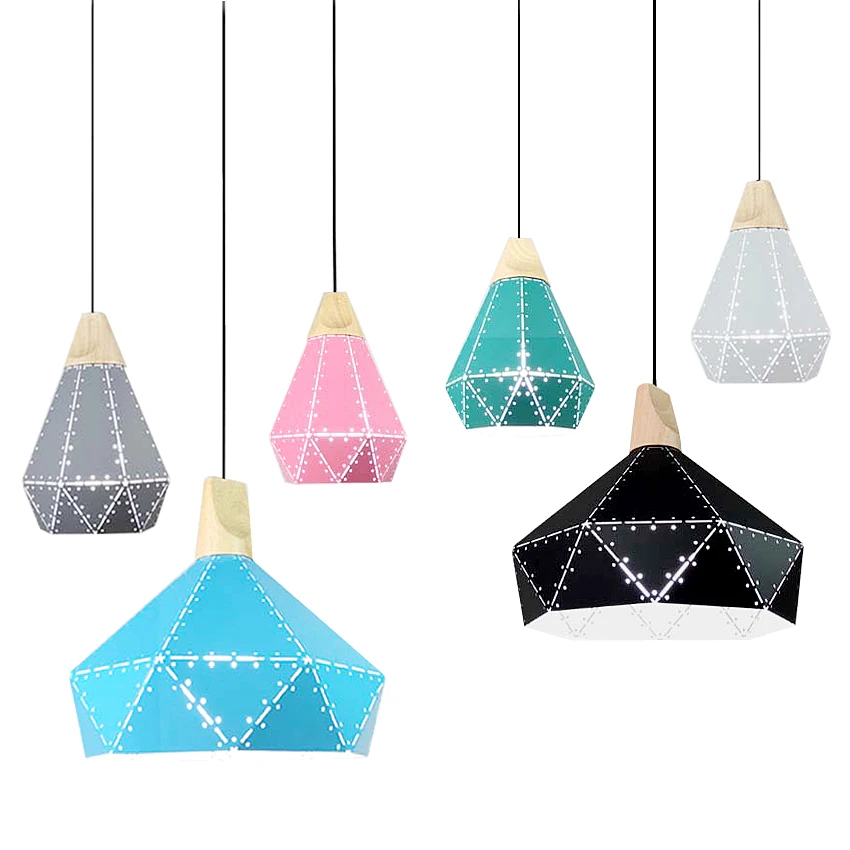 

Modern nordic pendant lights wood minimalist industrial hanging lamp loft lamp for home lighting bar restaurant wood lamps