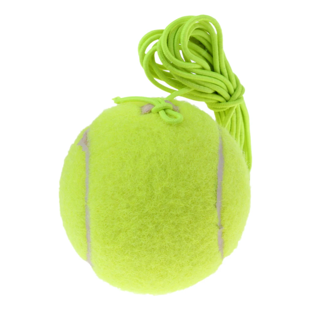 1 Pcs Professional 2.5inch Green Tennis Ball and String Replacement for Tennis Trainer Indoor Practice Training