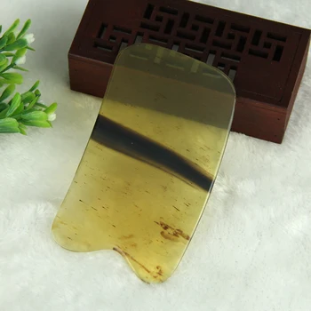 

Genuine natural cattle horn scraping plate meridians stovepipe thin face beauty acupuncture scraping tablets