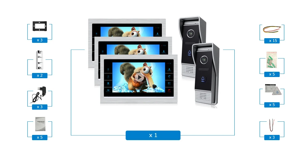 720P AHD video intercom 2-3
