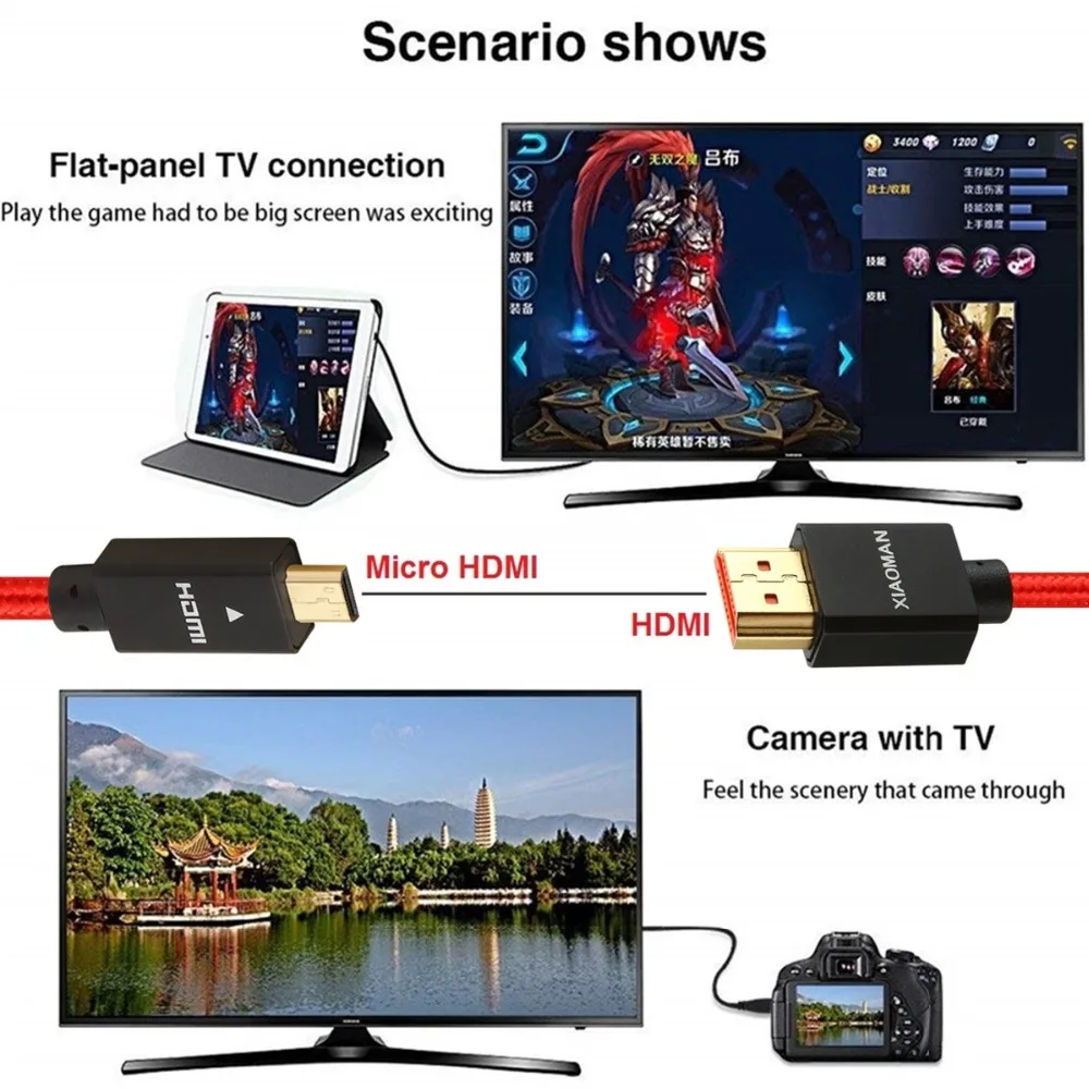Micro HDMI to HDMI Cable (4)