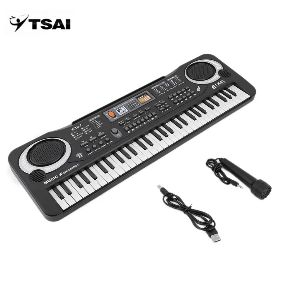 

TSAI Multifunction and Delicate 61 Keys Digital Music Electronic Keyboard Board Toy Gift Electric Piano Organ for Kids