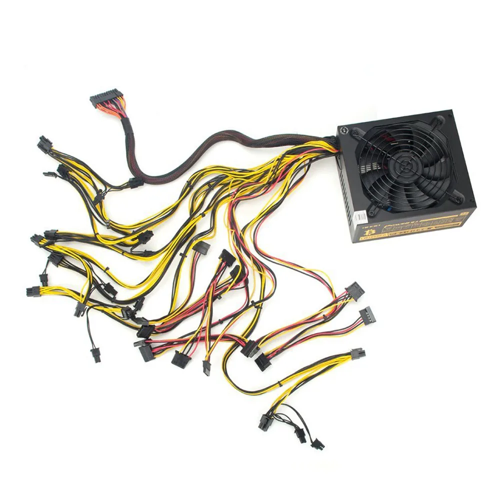 1600 واط الكمبيوتر آلة التعدين التعدين الطاقة psu ل atx atx امدادات الطاقة دعم 6 أجزاء بطاقة الرسومات gpu مينر antminer