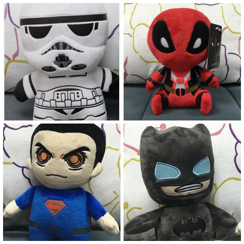 20cm MARVEL Plush SUPERMAN BATMAN DOLL STARWAR DEADPOLL PLUSH TOYS