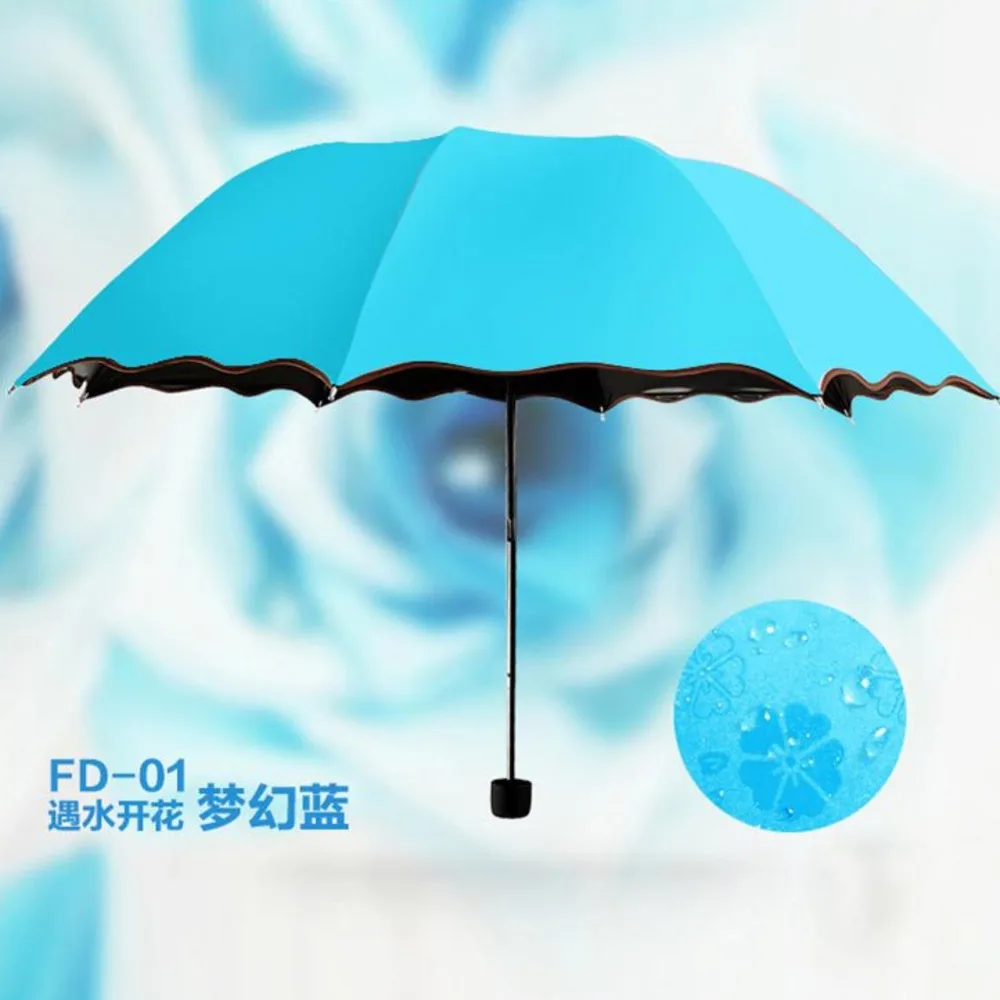 Colors Umbrella Rain Women Three-folding Color Rainbow Sunny and Rainy Parasol Anti UV | Дом и сад