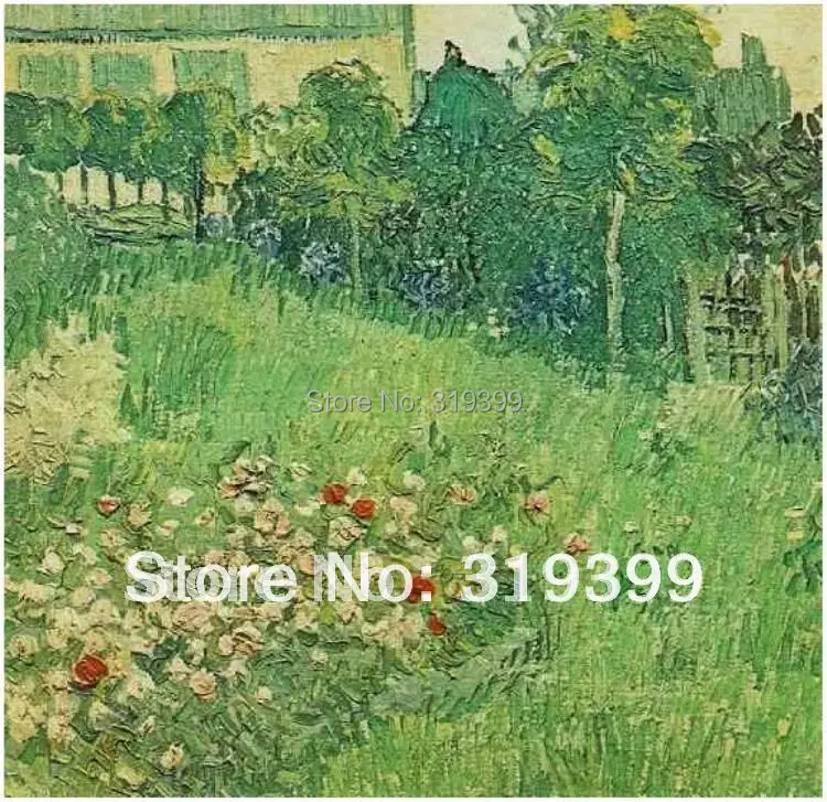 

Linen Canvas Oil Painting Reproduction,Daubigny's Garden by vincent van gogh,100% handmade,Free DHL Shipping,Museum quality