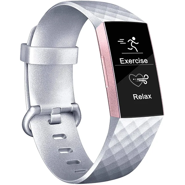 Honecumi фитнес-спортивный браслет для Fitbit Charge 3 сменный ремешок для Fitbit charge3 браслет из розового золота - Цвет: Серебристый