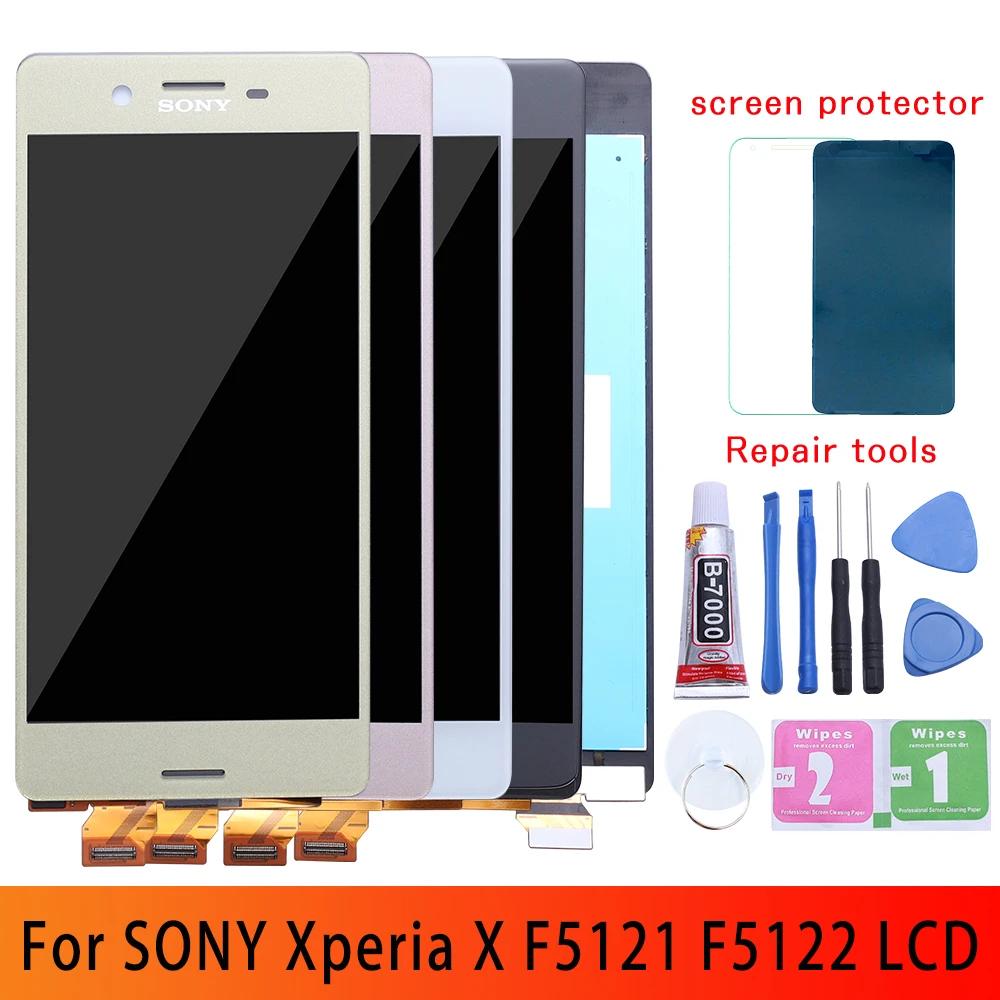 Дешево Протестированный новый дисплей для SONY Xperia X F5121 F5122 ЖК дисплей кодирующий преобразователь сенсорного экрана в сборе Замена 5,0