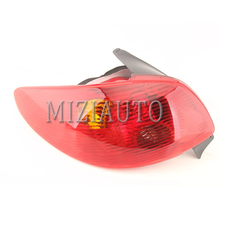 MIZIAUTO 1PCS Rear Tail Light for Peugeot 206 2005 2006 2007 2008 Signal Lamp Cover Braking Light Cover Warning Stop Car Styling