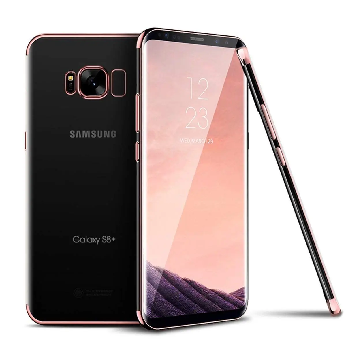 

For Samsung Galaxy S10e Plating Transparent Case Dirt Resistant Cover TPU Environmental Protection Silicone Cases