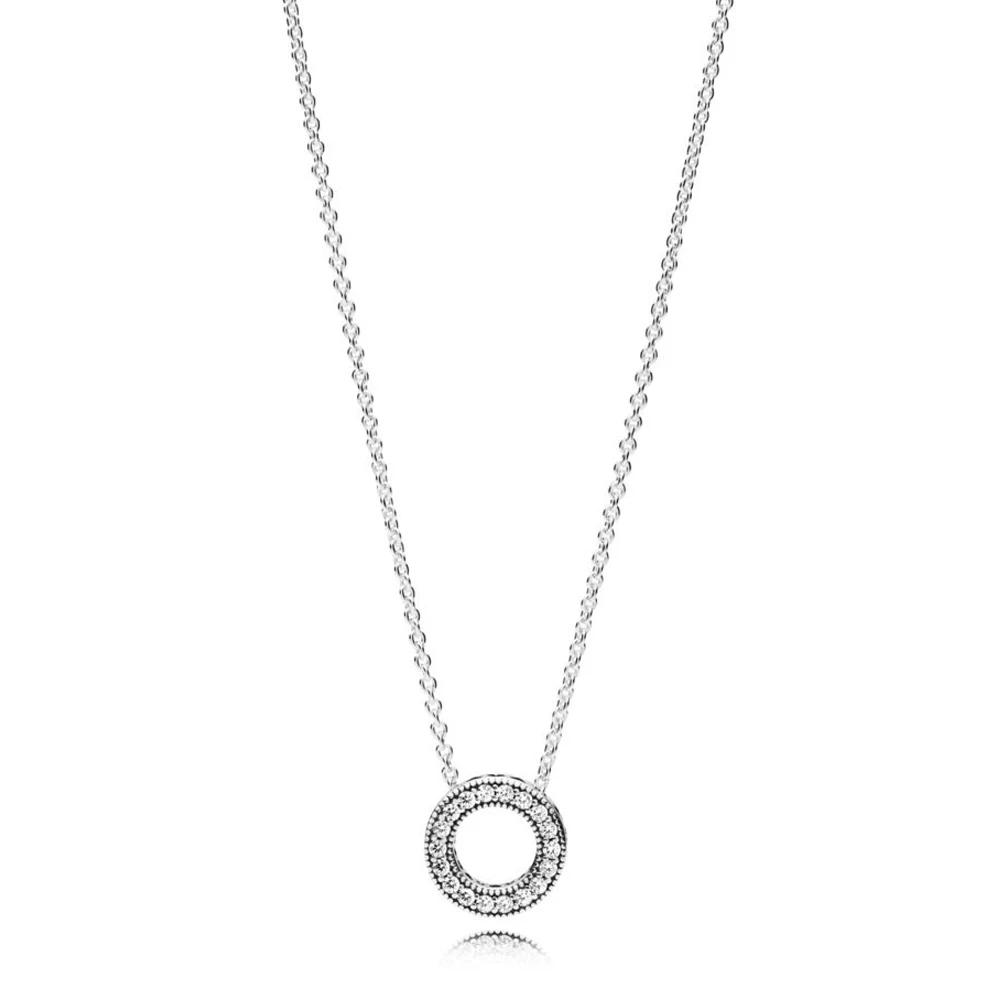 

NEW 100% 925 Sterling Silver Authentic 397436CZ FOREVER COLLIER Necklace Charm Original Women Jewelry
