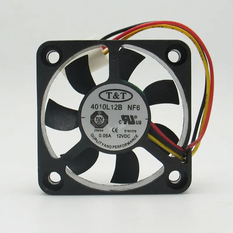 

For T&T 4010L12B NF3 DC12V 0.14A 4010 4CM 40MM 40X40X10MM 3pin Cooling Fan