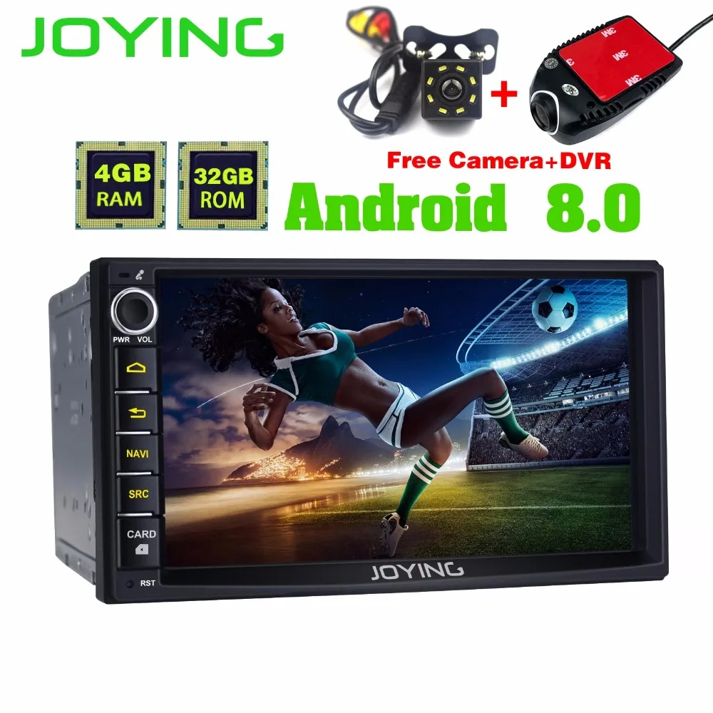 

JOYING 4GB RAM Octa core 2 din 7" Android 8.1 car stereo autoradio TDA 7851 radio GPS head unit with free rear view camera DVR