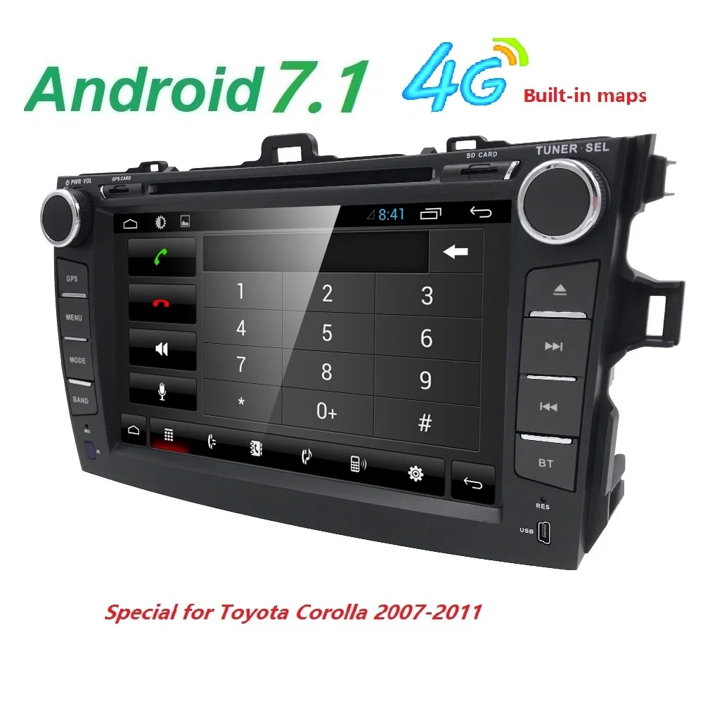 android 7 1 font b car b font dvd player for Toyota corolla 2007 2008 2009