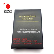 Livro vazio da amostra dos componentes de smd do indutor do capacitor do resistor para o componente eletrônico 0402/0603/0805/1206 com 20 páginas