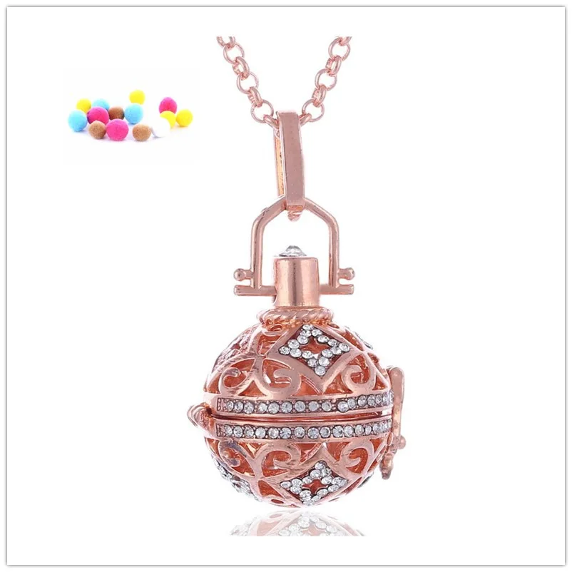 

Three Colors Pendant Locket Diffuser Necklace Essential Oil Locket Yoga Jewelry Gift For Women