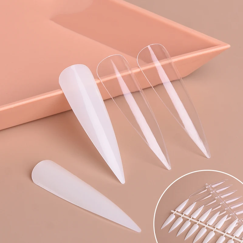 

10Pcs White/Clear False Nail Tips Plastic Nails Polish Colors Card Display Tool Transparent Manicure Nails Salon Full Cover Tips